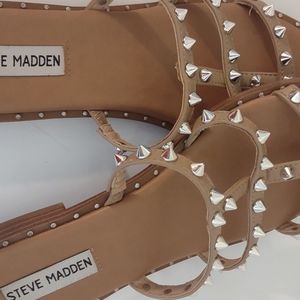 Steve Madden tan studded sandals